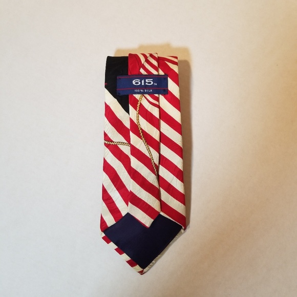 Mens 615 Red White and Blue Flag Tie - Picture 3 of 4